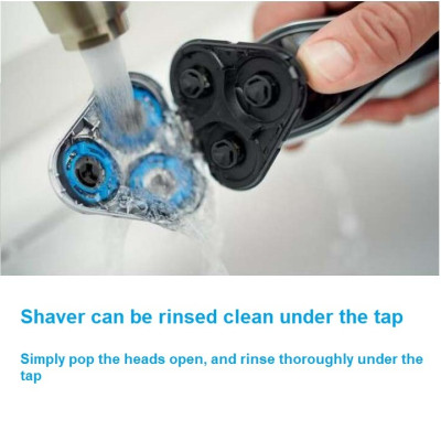 Máy cạo râu khô và ướt 2 trong 1 series 5000 cao cấp Philips S5390/12, điện áp sạc AC100 V-240V 50/60 Hz, tích hợp sạc nhanh, đầu tỉa mai tiện lợi - Hàng chính hãng