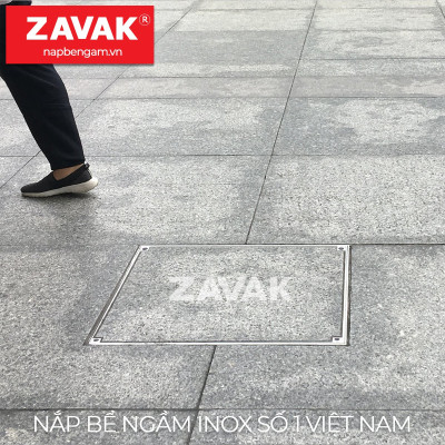 Nắp bể ngầm Zavak Inox 304. MHO 500x500