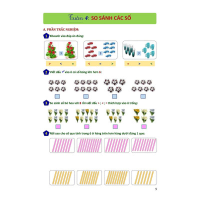 Sách Màu - Phiếu Bài Tập Cuối Tuần Toán Lớp 1 - Biên Soạn Theo Chương Trình Mới - Khang Việt Book