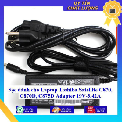 Sạc dùng cho Laptop Toshiba Satellite C870 C870D C875D Adapter 19V-3.42A - Hàng Nhập Khẩu New Seal