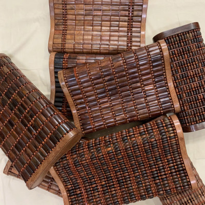 Gối Công Thái Học , Gối Hạt Gỗ Cao Cấp - Kích Thước 36cmx24cmx8/4cm ( video , hình thật )