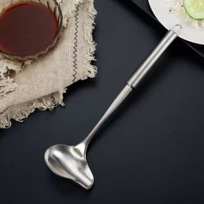 Muôi muỗng thìa to mỏ vịt múc nước lèo múc trân châu, cốt sữa dừa inox (muôi múc trân châu đường đen)