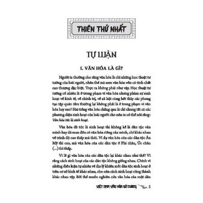 Sách - Việt Nam Văn Hóa Sử Cương - Bìa Mềm - In Theo Bản 1938, Quan Hải Tùng Thư - Minh Thắng