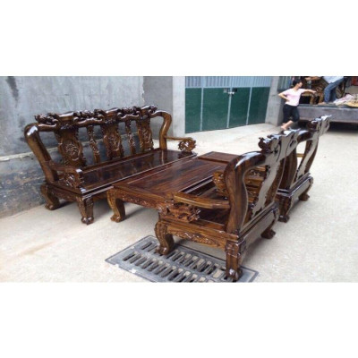 BỘ BÀN GHẾ GỖ TRÀM TAY 10 PHUN VÂN 6 MÓN KIỂM HÀNG TRƯỚC KHI THANH TOÁN