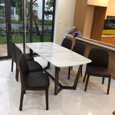 Bộ bàn ăn mặt đá 4 ghế và 6 ghế