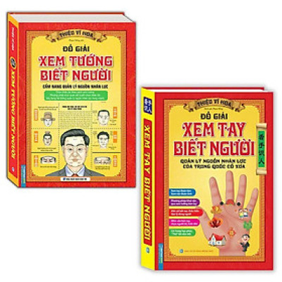 Sách - Đồ Giải Xem Tay Biết Người + Đồ Giải Xem Tướng Biết Người - Combo 2 Cuốn Bìa Cứng - Minh Thắng