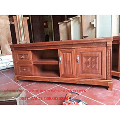Kệ tivi 1m8 gỗ xoan đào