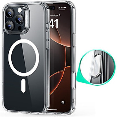 Ốp lưng trong suốt sạc từ tính cho Iphone 16 Pro max, 16 Pro, ESR HaloLock Classic Hybrid Case (Camera Control)_ Hàng Chính Hãng