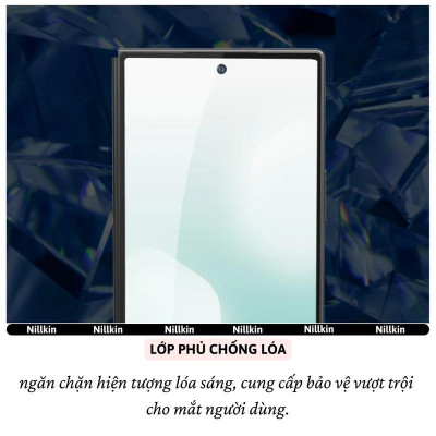 Miếng dán kính cường lực không viền màn hình cho Samsung Galaxy Fold 7 5G hiệu Nillkin H+ Pro - Phủ Nano, vát cạnh 2.5D, mỏng 0.2mm, Chống Lóa, Hạn Chế Vân Tay - Hàng nhập khẩu