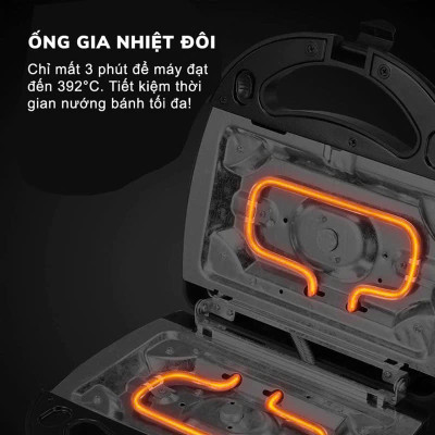 Máy Nướng Bánh Mì Sandwich Làm Nóng Thức Ăn Cho Bữa Sáng Đa Năng Dễ Sử Dụng - Hàng Nhập Khẩu