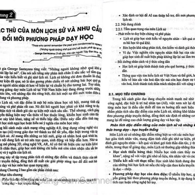 Ứng Dụng Trí Tuệ AI Trong Dạy Và Học môn lịch sử ( (Dành Giáo Viên Và Học Sinh - Dùng Cho Các Bộ SGK Hiện Hành) )