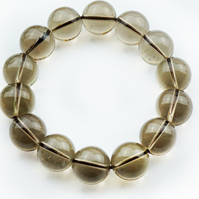 Vòng Tay Đá Thạch Anh Khói Smoky Quartz Tự Nhiên 14mm 14 hạt