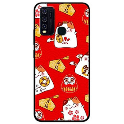 Ốp lưng dành cho Vivo Y30 mẫu Họa Tiết Mèo Đỏ