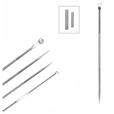Dụng Cụ Lấy Mụn / Bộ 4 Cây Lấy Mụn 8 Đầu Kèm Hộp Tiện Lợi
