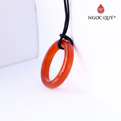 Mặt dây chuyền tròn đá mã não đỏ - Ngọc Quý Gemstones