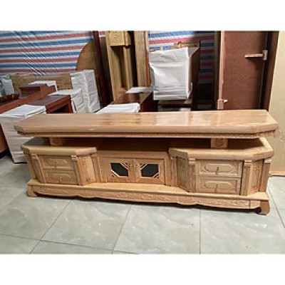 Kệ tivi vát góc gỗ sồi / xoan đào 2m-2m2