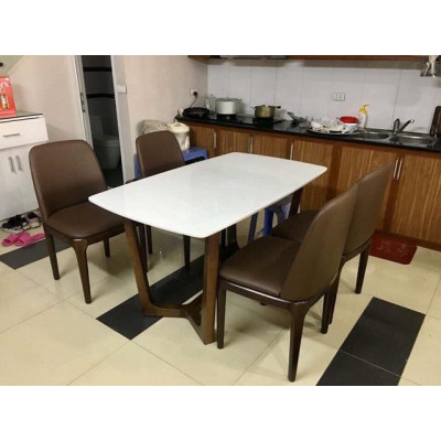 Bộ bàn ăn mặt đá 4 ghế và 6 ghế