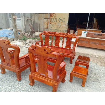 bộ bàn ghế quốc đào tay 12 gỗ xoan ta
