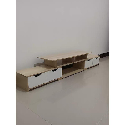 Kệ tivi tùy chỉnh kích thước A1966V (120-190)*30*32cm, Gỗ MDF 12mm phủ melamine chống thấm