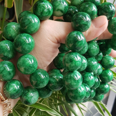 ️Vòng Tay Nam Đá Cẩm Thạch Xanh lá Size lớn hạt 18mm bóng đẹp hợp Các Anh Mệnh Mộc mệnh Hỏa đeo là một món trang sức tuyệt vời cho các quý ông ạ