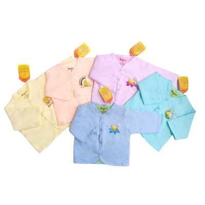 Bộ áo nỉ cotton 2 lớp dài tay BABIBOO - BBC24