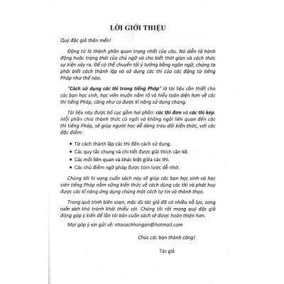 Sách - Cách Sử Dụng Các Thì Trong Tiếng Pháp - Lê Minh Cẩn - Hồng Ân