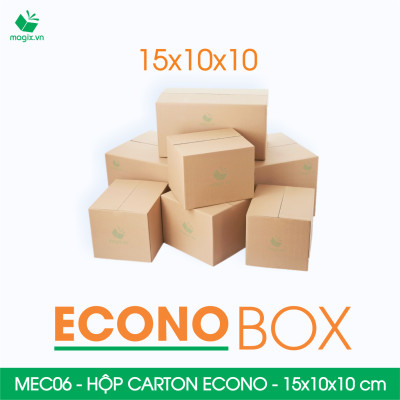 MEC06 - 15x10x10 cm - Combo 100 thùng hộp carton trơn siêu tiết kiệm ECONO