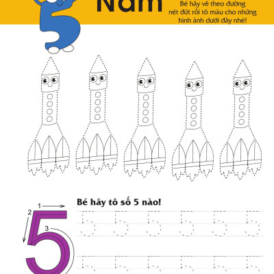 Sách - Rèn Luyện Kỹ Năng Cầm Bút Cho Trẻ - Tô Nét Số Đếm