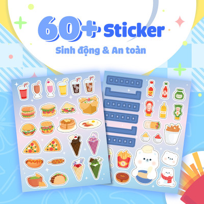 Mua hay bán khéo cùng gấu Polar đồ ăn nhanh (Hơn 60 stickers)