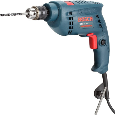 MÁY KHOAN 500W 10MM BOSCH GSB 10 RE (VALY NHỰA, BỘ MŨI KHOAN + ĐẦU VÍT) - HÀNG CHÍNH HÃNG