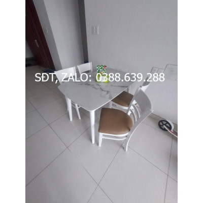 Bộ bàn ăn vân giả đá cao cấp sang trọng giá rẻ tại xưởng