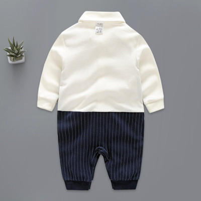 Body vest quý tộc cho bé trai sơ sinh, bộ áo liền quần công tử, size nhỏ từ 0-3m, chất cotton tự nhiên dày dặn mịn đẹp, thân thiện với làn da bé | MS04