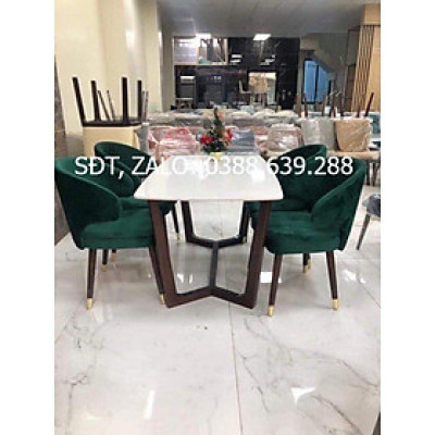 bộ bàn ăn mặt đá 4 ghế