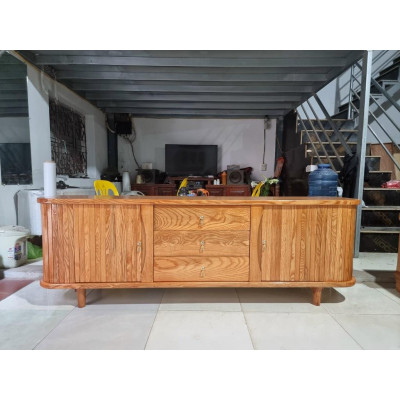 Kệ tivi nan gỗ sồi dài 2m, 2m2, 2m4