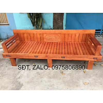 Ghế gấp thành giường có hộp kéo gỗ sồi 1m2
