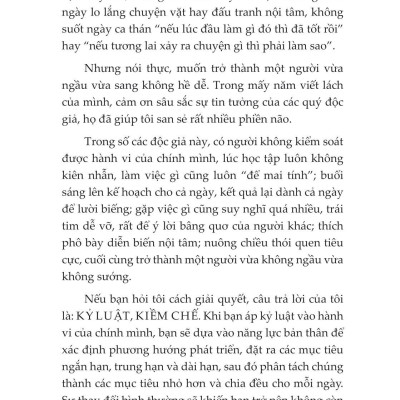 Sống Kỷ Luật, Biết Kiềm Chế, Đời Mới Vừa Ngầu Vừa Sang