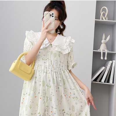 ĐẦM  BẦU VÁY BẦU CÔNG SỞ  BÈO LAI  HOA NHÍ NGOT NGÀO  sau sanh có nút mở cho bé ti