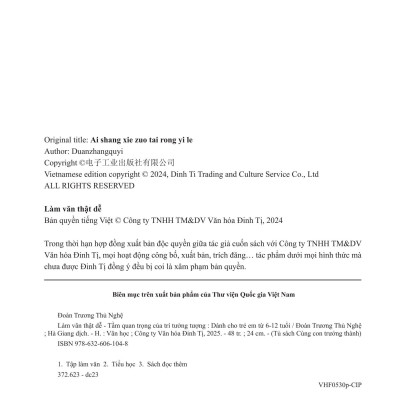 Sách - Làm Văn Thật Dễ - Tầm Quan Trọng Của Trí Tưởng Tượng