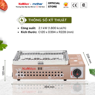 Bếp Nướng Hồng Ngoại NaMilux NA-24N I Tiện Lợi An Toàn Cho Mọi Gia Đình I Bảo Hành 06 Tháng I Hàng Chính Hãng