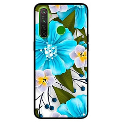 Ốp lưng dành cho Realme 6i mẫu Hoa Xanh Trắng
