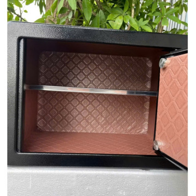 Két sắt điện tử an toàn chia 2 ngăn E35, có 3 lớp bảo vệ KHÓA VÂN TAY+ MẬT KHẨU+ KHÓA CƠ
