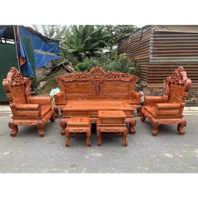 Bộ bàn ghế Hoàng Gia gỗ gõ đỏ