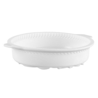 Khuôn silicon làm đế bánh, rau câu hình tròn hoa văn kiểu - Loại 28 cm – Mã số 1141