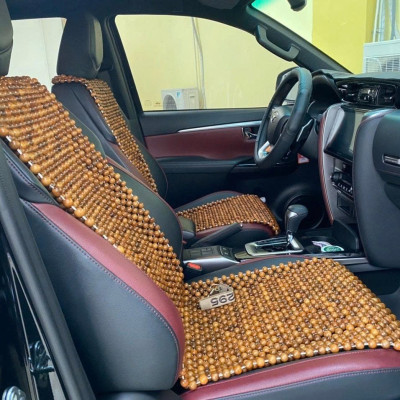 Đệm Lót Ghế Xe Ô Tô Hạt Gỗ Bách Xanh Cao Cấp Hạt 1.8cm ( video , hình thật ) 