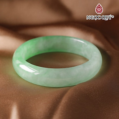 Vòng cẩm thạch Ni55 bản 14mm dày 7mm mệnh hỏa, mộc - Ngọc Quý Gemstones