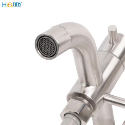 Vòi xả nước kèm vòi xịt rửa inox 304 dây lò xo Hobby home decor GXLX2