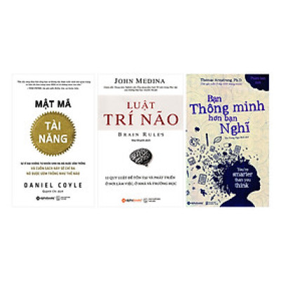 Combo Tìm Kiếm Và Phát Triển Tài Năng Của Bản Thân (Mật Mã Tài Năng + Luật Trí Não + Bạn Thông Minh Hơn Bạn Nghĩ)(3 Cuốn)