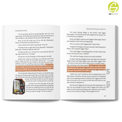 Trọn bộ 4 cuốn sách Gấu Pooh Xinh Xắn - Winnie The Pooh (A.A.Milne) bản Song ngữ có Audio giúp bé học tiếng Anh