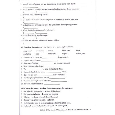 Bài tập tiếng anh 6 - Global Success - Kết nối tri thức với cuộc sống (Tặng kèm đáp án)