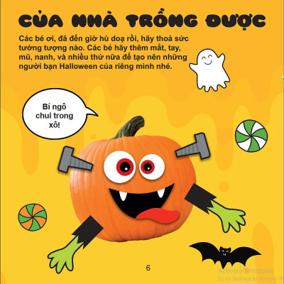 Sách - Crazy Stickers - Halloween - Sáng Tạo Cùng Đồ Vật Hàng Ngày